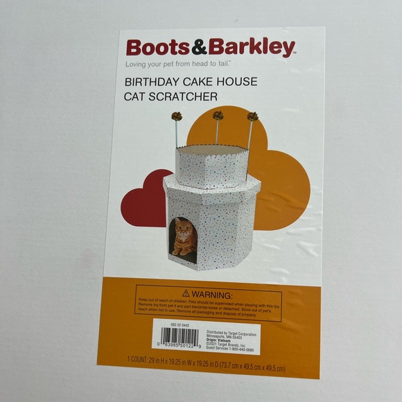 Cat Double Decker Birthday Cake Cat Scratch House Boots And Barkley